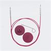 KnitPro Edelstahl-Seil fest, 100cm, lila, für Rundstricknadeln
