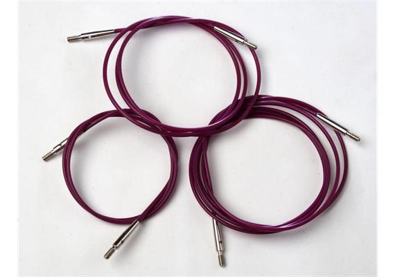 KnitPro Nylon-Seil fest, 120cm, lila, für Rundstricknadeln