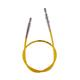 KnitPro Nylon-Seil fest, 40cm, gelb, für Rundstricknadeln