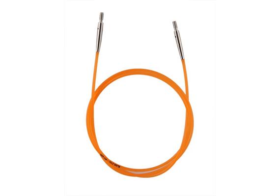 KnitPro Nylon-Seil fest, 80cm, orange, für Rundstricknadeln