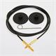 KnitPro Nylon-Seil fest 80cm schwarz-gold