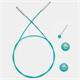 KnitPro Seil Mindful für Rundstricknadeln 50cm türkis 360° drehbar