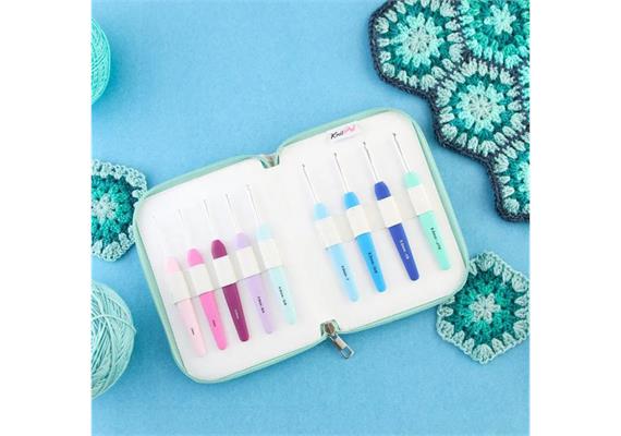 KnitPro Waves 2.0 Deluxe-Set Häkelnadeln mit Softgriff