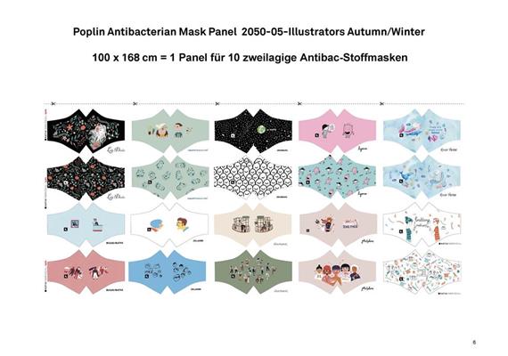 Poplin Antibacterian Mask Panel-Set 05